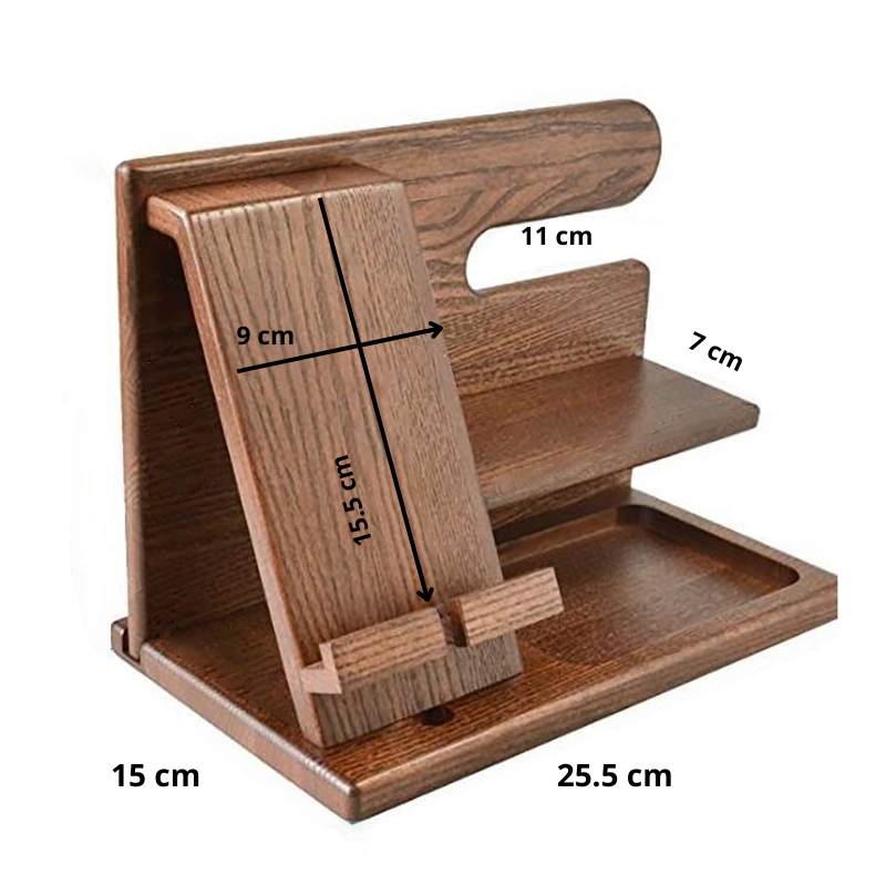 Maliben | Wooden Phone Docking | Perfect Organizer For Your Gadgets