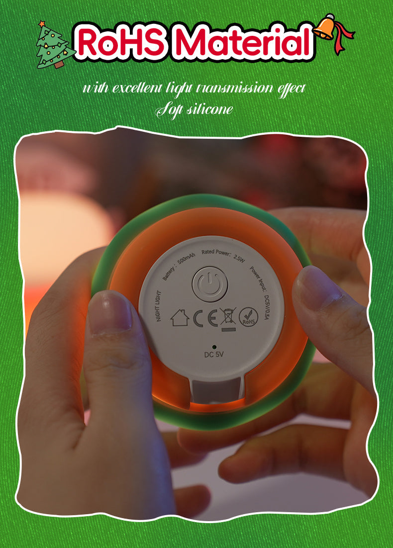 Creative Holiday Silicone Snowman Night Light