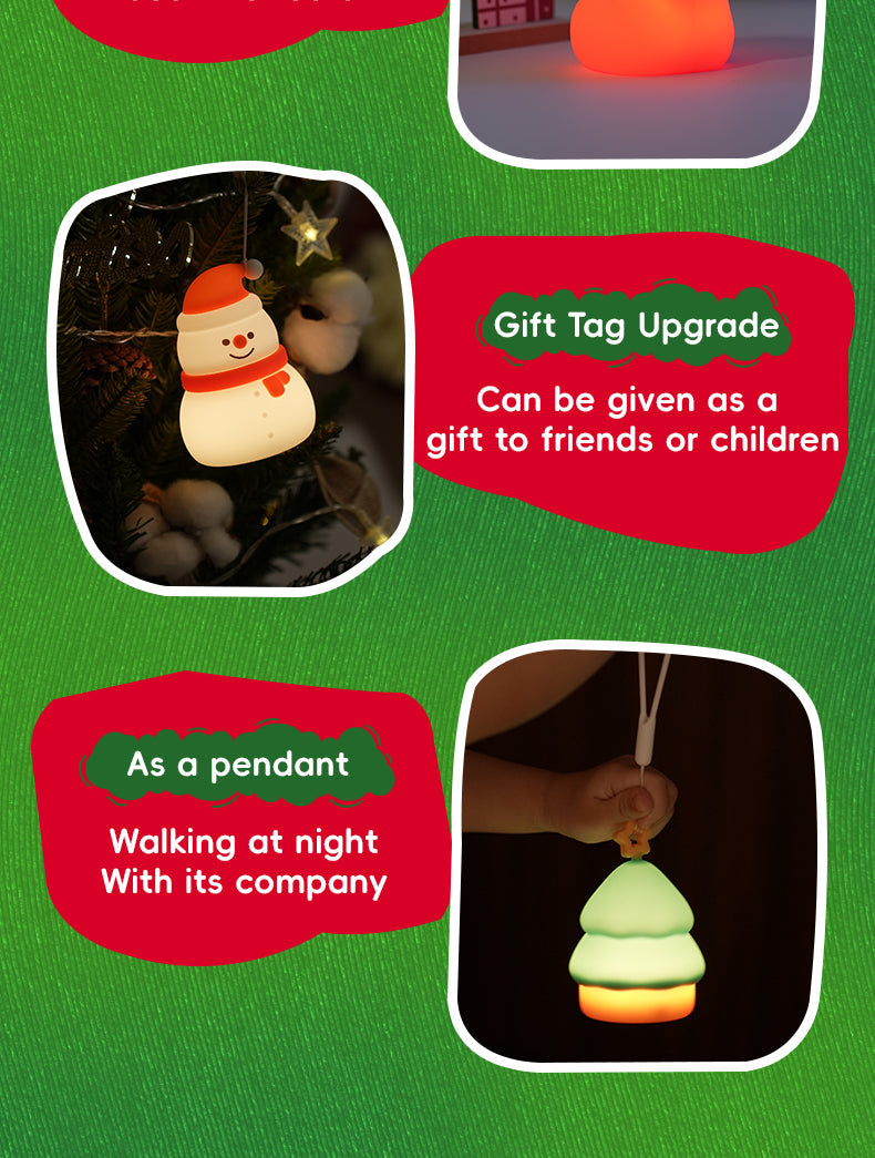 Creative Holiday Silicone Snowman Night Light