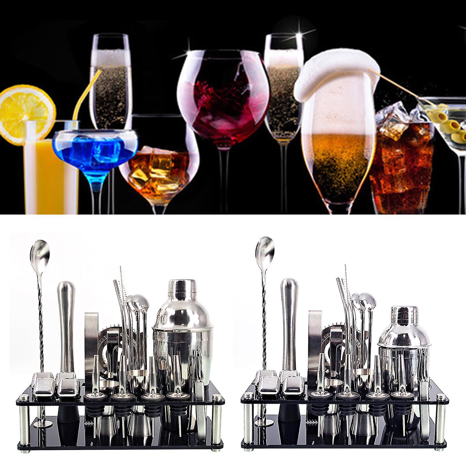 Maliben 23pcs/Set Bartender Kit Professional Versatility Stainless Steel Martini...