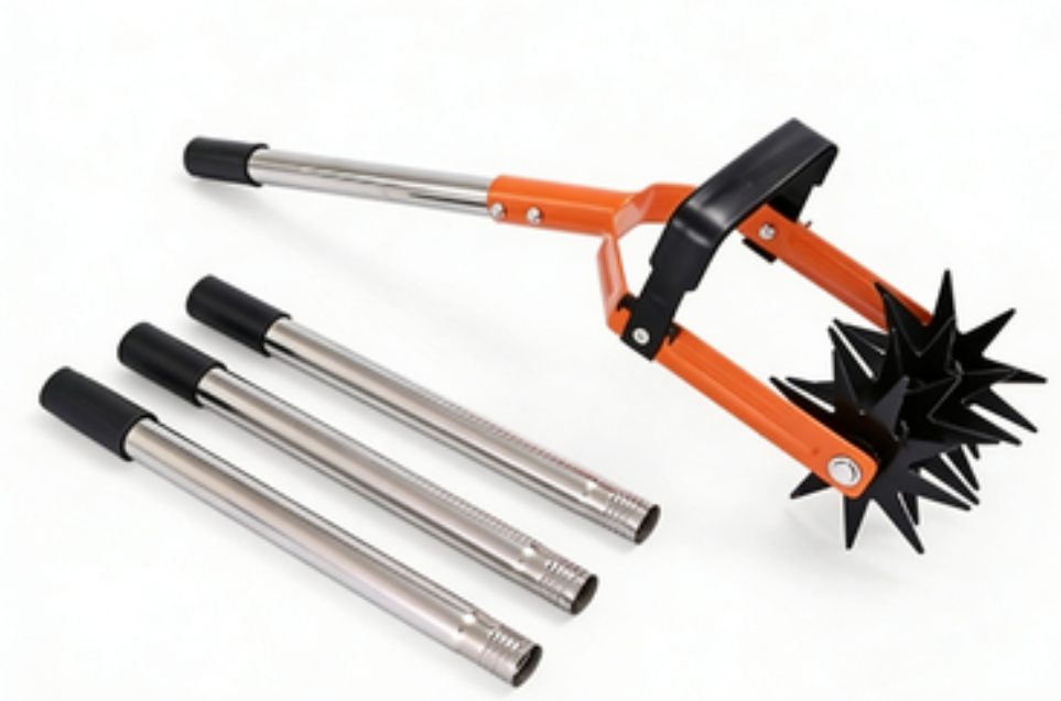 Maliben | Manual Rotary Lawn Edger, 69 Inch Adjustable Stainless Steel HAndle Grass and Weed Trimmer