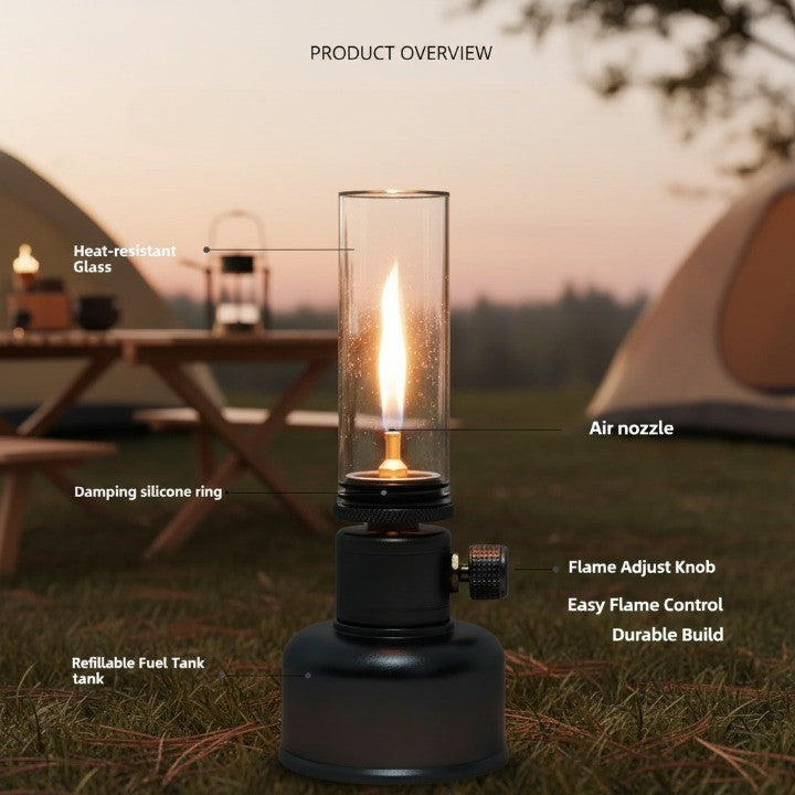 Maliben | Mini Gas Flame Torch Table Lamp