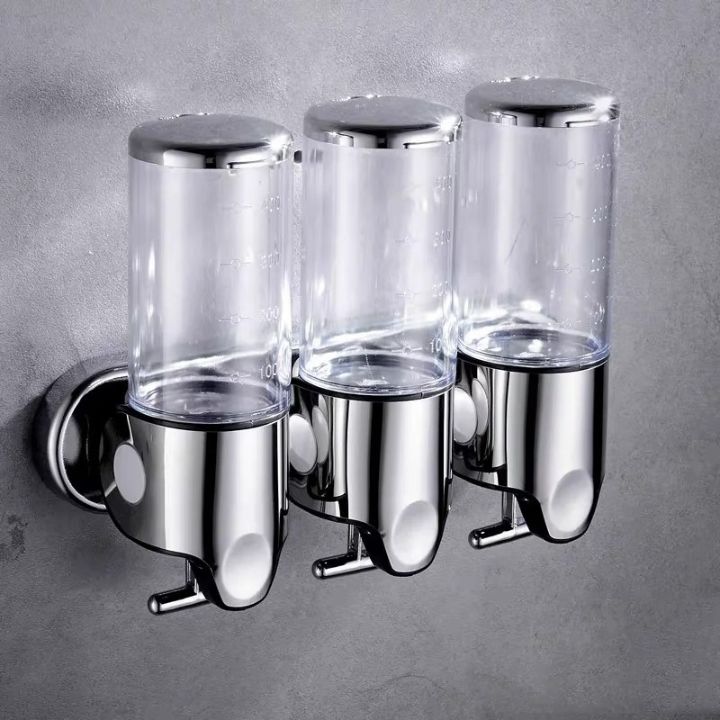Maliben | Wall Mounted Soap Dispenser | Sudsstation Bathroom Organizer | Stainless Steel & Abs | 16.9 Fl Oz | Set Of 1–3
