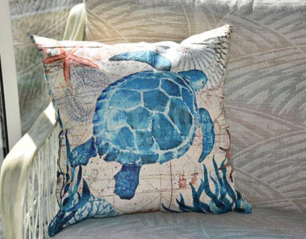 Maliben | Cushion With Sea Life Motif For Decoration
