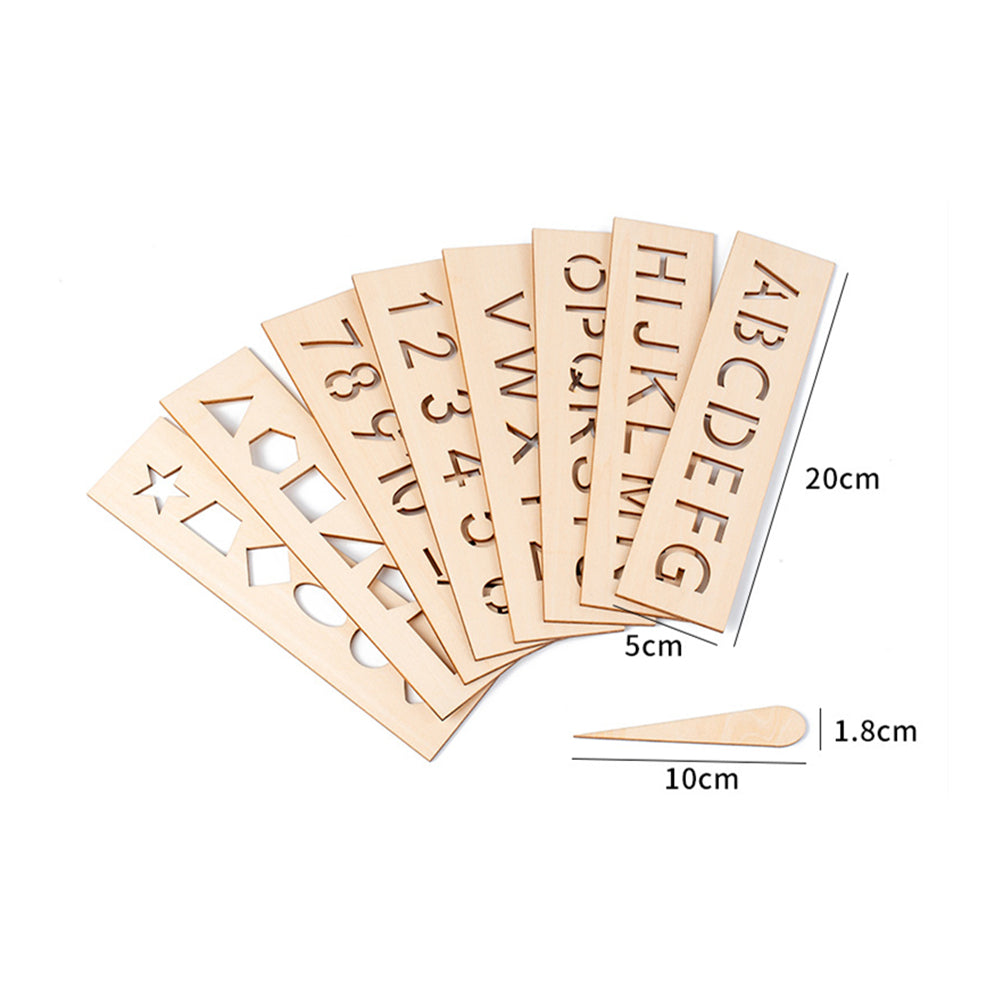 Maliben | Wooden Letters And Numbers Templates For Learning To Write