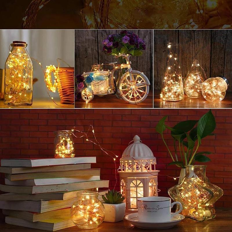 Maliben | LED Wine Bottle Lamps Cork Night Light DIY Decoration Lift - 5/10 PCS