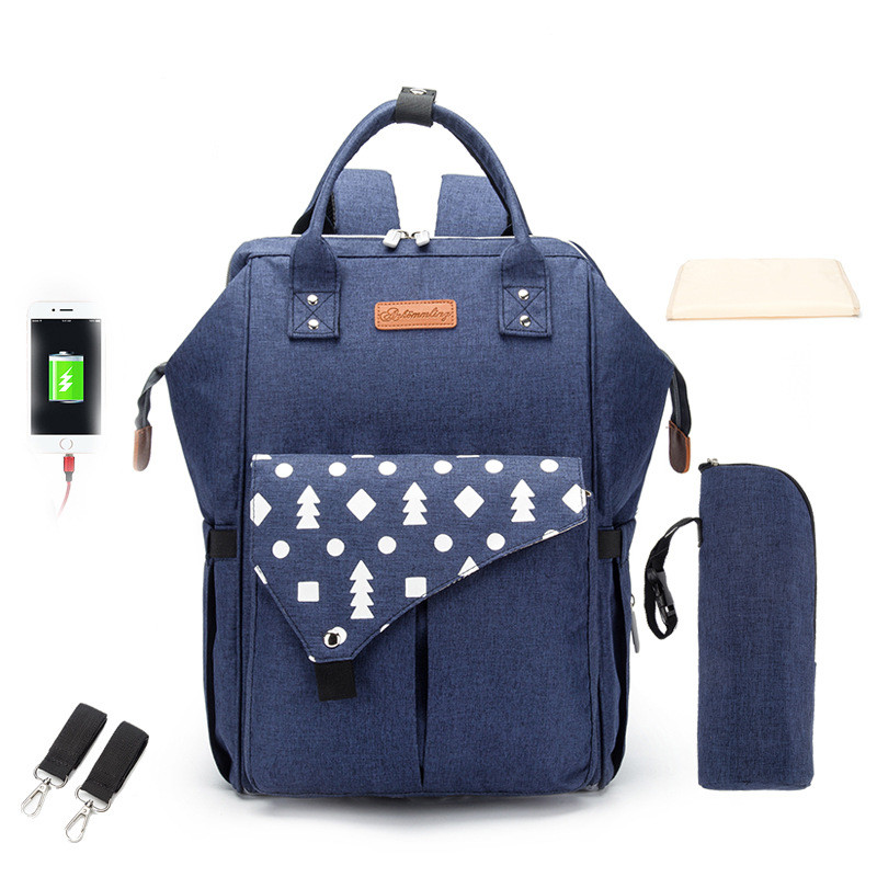 Maliben | Baby Changing Backpack With Usb Port – Multifunctional Backpack For Parents