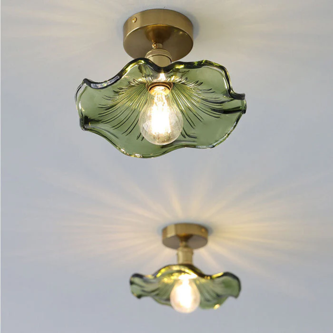 Maliben | Glass Hibiscus Ceiling Lamp