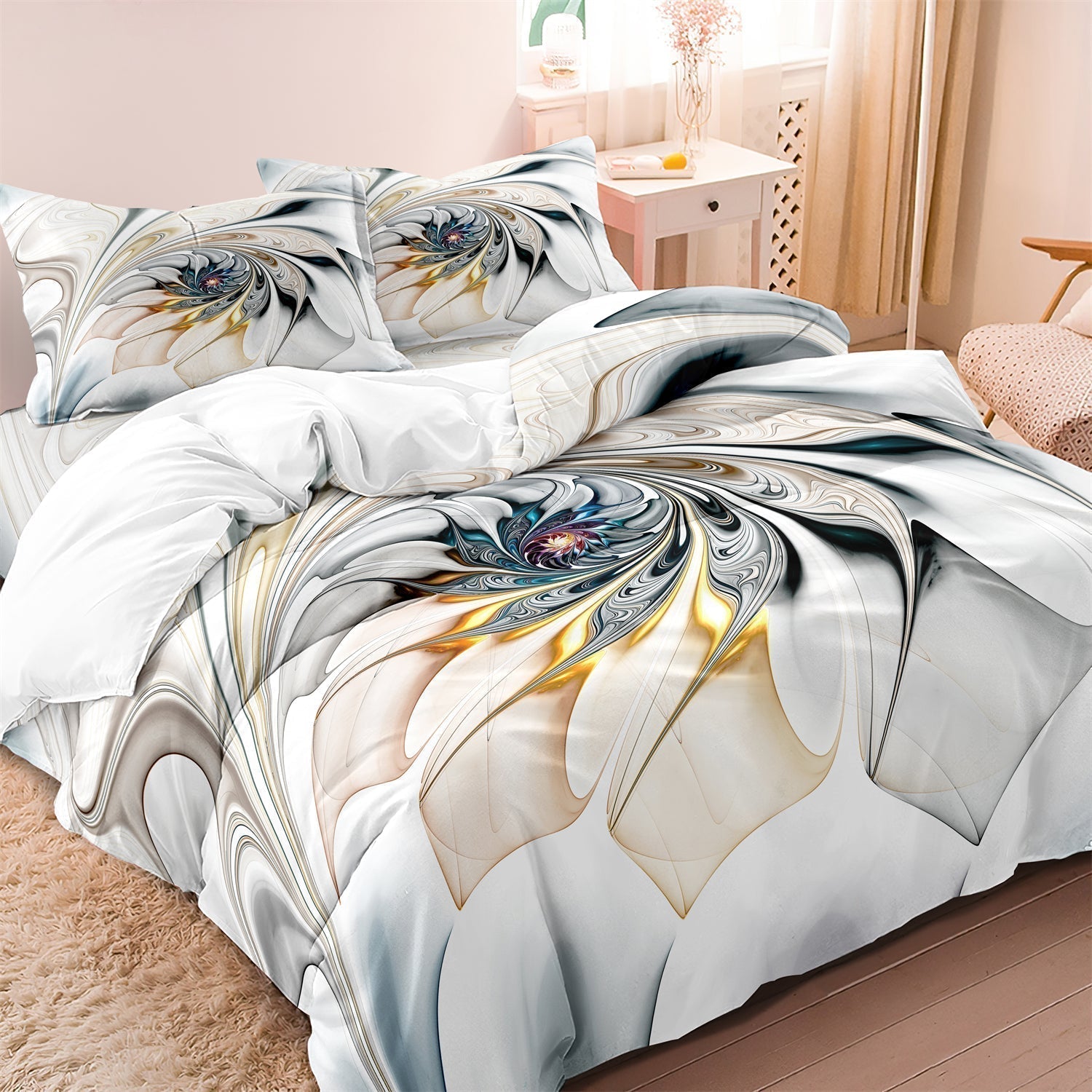 Maliben | Ultra Soft Artistic Duvet Cover Set For Vibrant Bedroom Style