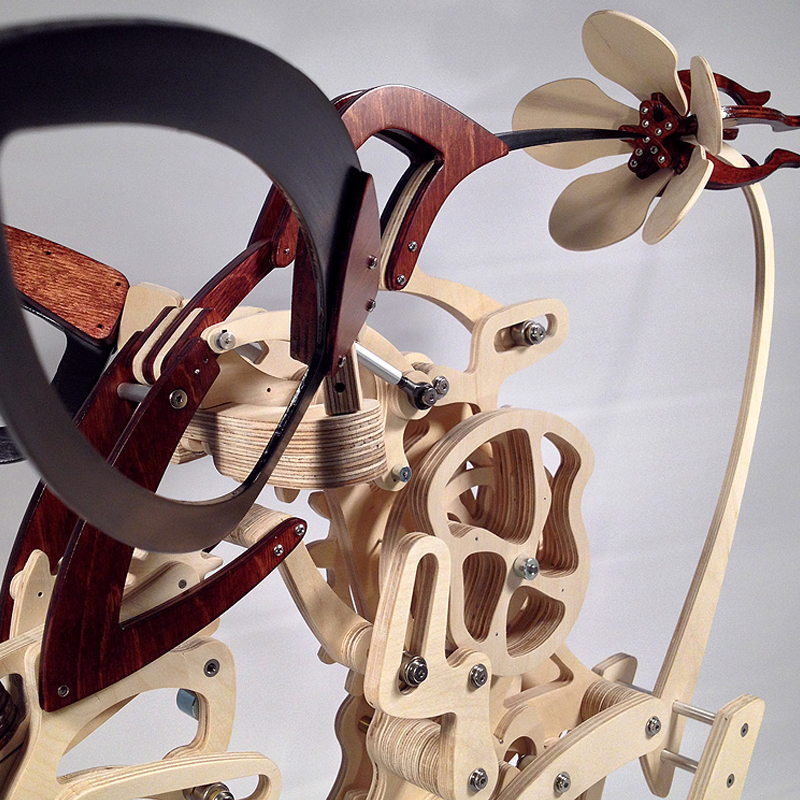 Maliben | Wood Kinetic Hummingbird Sculpture