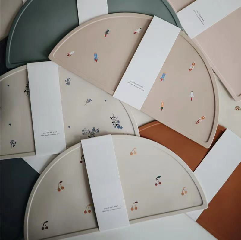 Maliben | Silicone Placemat For Kids – Non-Slip Table Mat In Crescent Shape