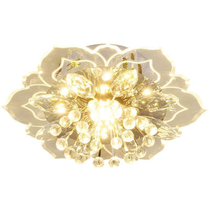 Maliben Glowpetal | Led Crystal Ceiling Light | Flower Shaped, Rgb Color Changing & Energy Efficient