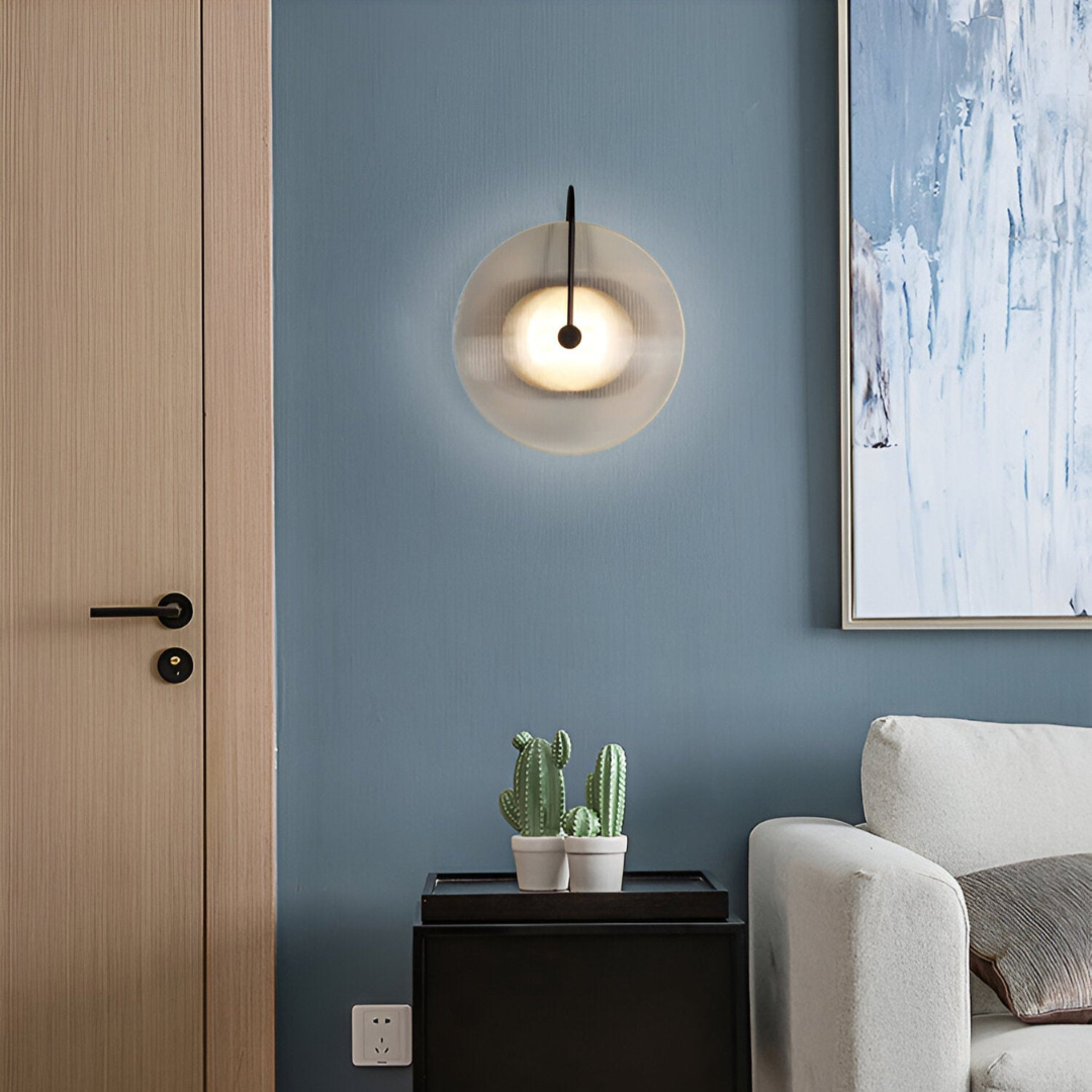 Maliben | Scandinavian Round Glass Wall Lamp