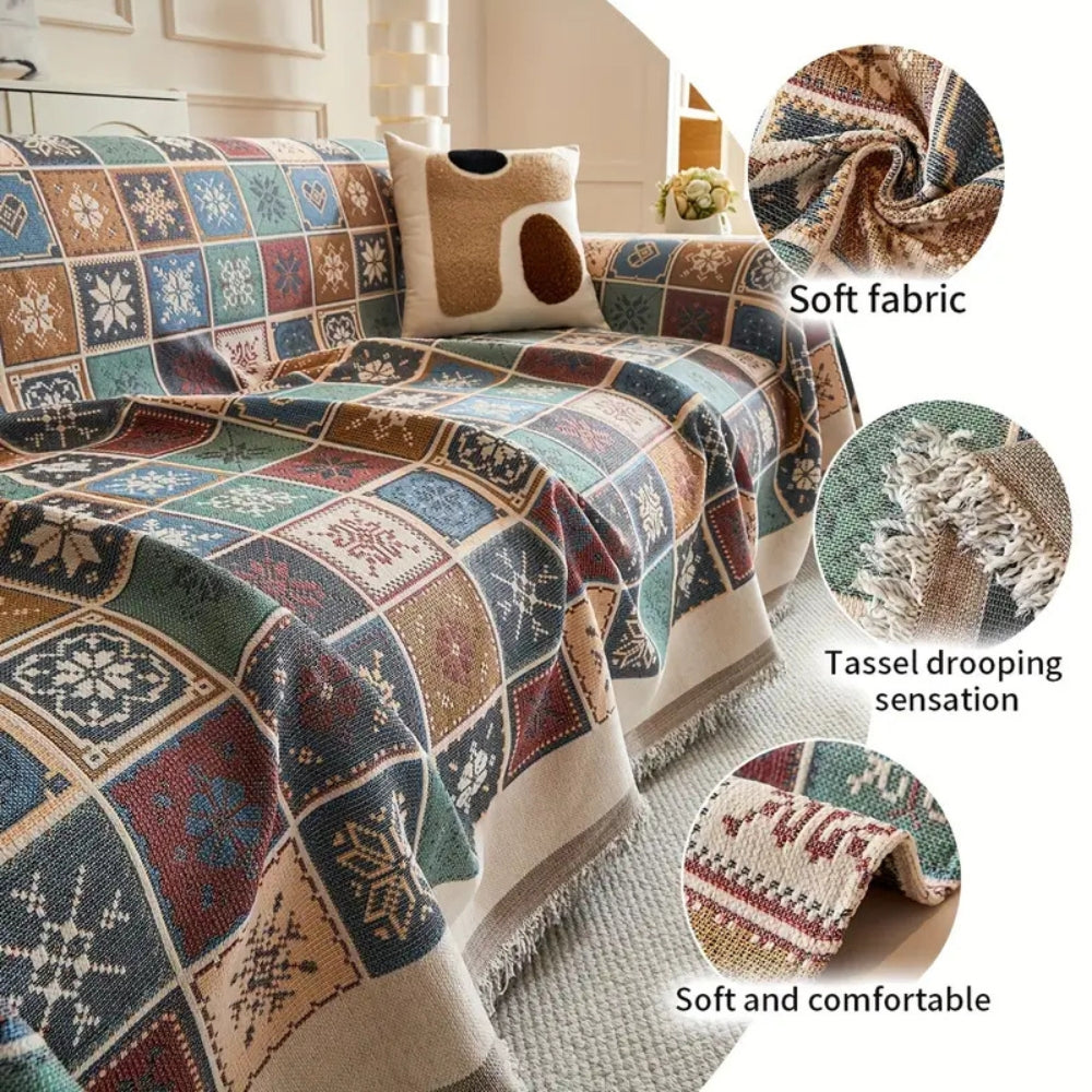 Maliben | Geneva Boho Knitted Sofa Cover