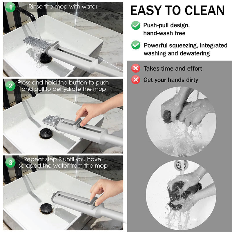 Maliben | Rotatable Self-Squeeze Mini Mop With Crevice Brush