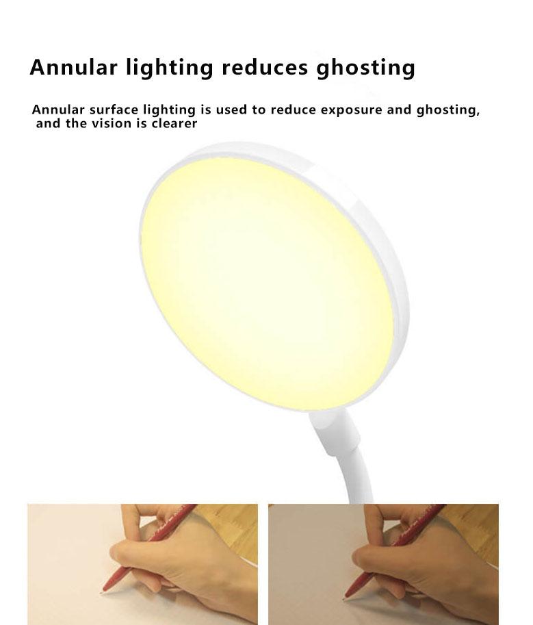 Maliben | Simple Led Clip Desk Lamp Rechargeable Eye Protection Night Light