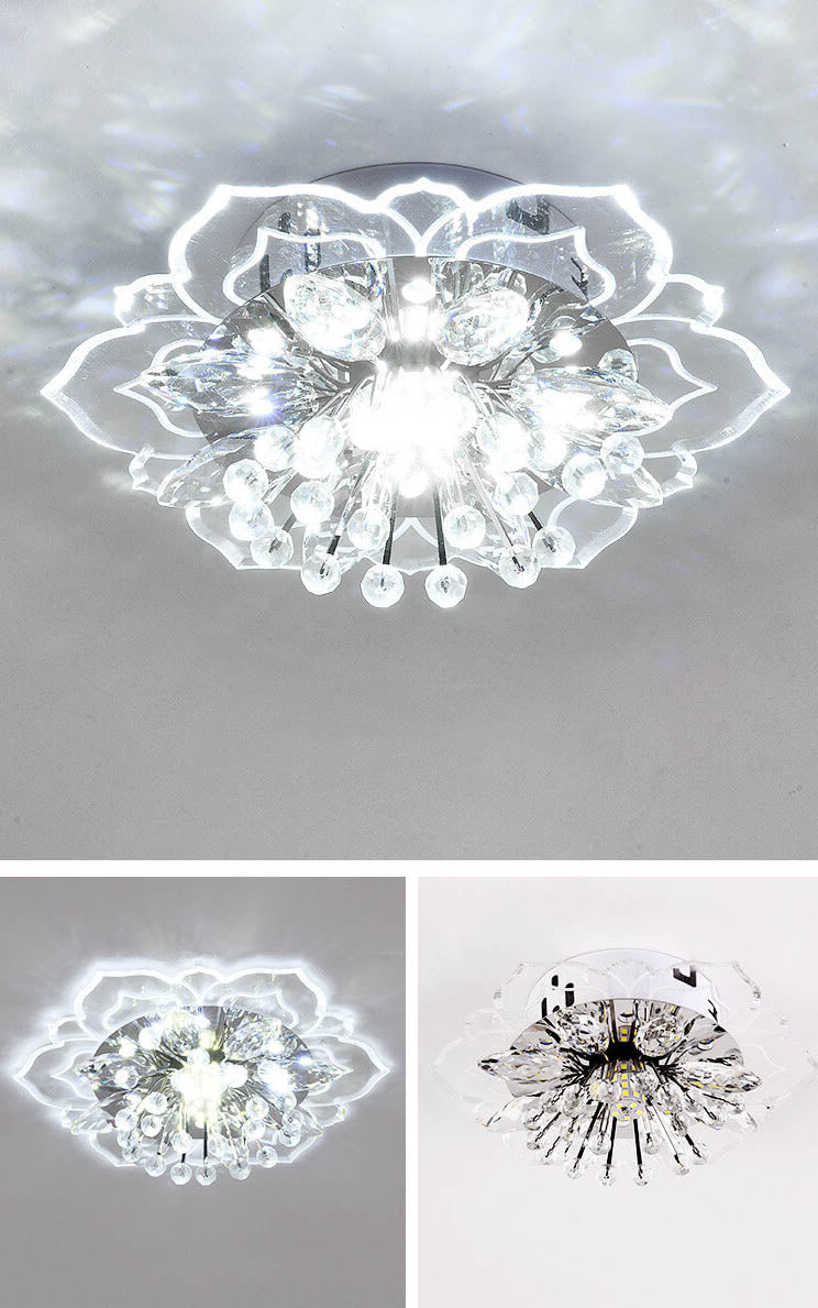 Maliben Glowpetal | Led Crystal Ceiling Light | Flower Shaped, Rgb Color Changing & Energy Efficient