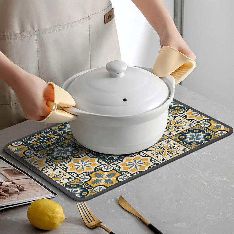 Maliben | Retro Quick-Drying Water-Repelling Mat For Kitchen-Bar-Countertops