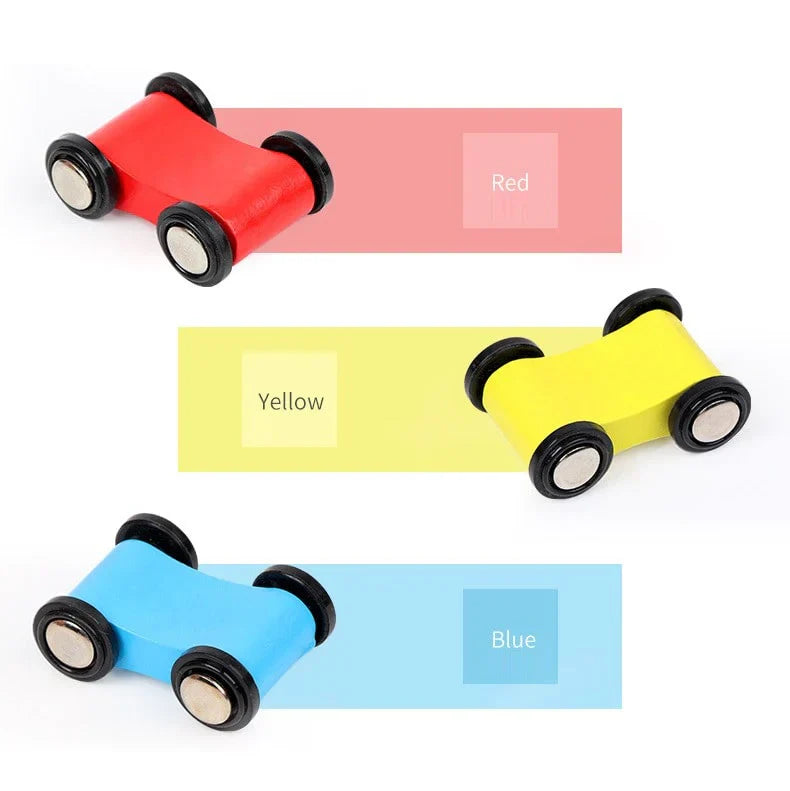 Maliben | Wooden Car Ramp Race Track – Nostalgic Fun For Little Car Fans