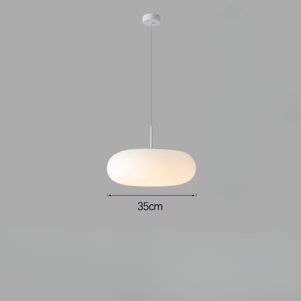 Maliben | Modern Cream Pendant Lamp In Simple Chandelier Style With Warm Led Lighting