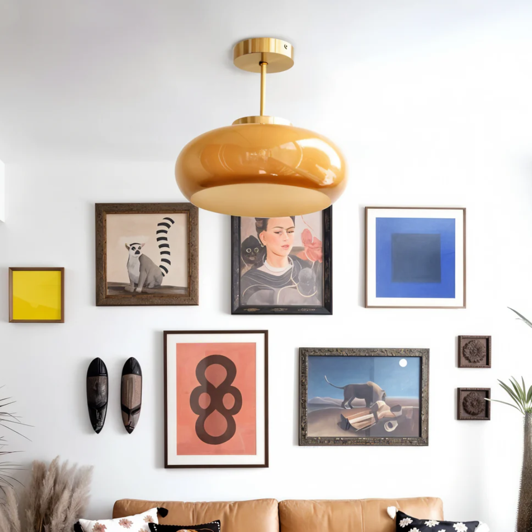 Maliben | Vintage Yellow Ceiling Lamp
