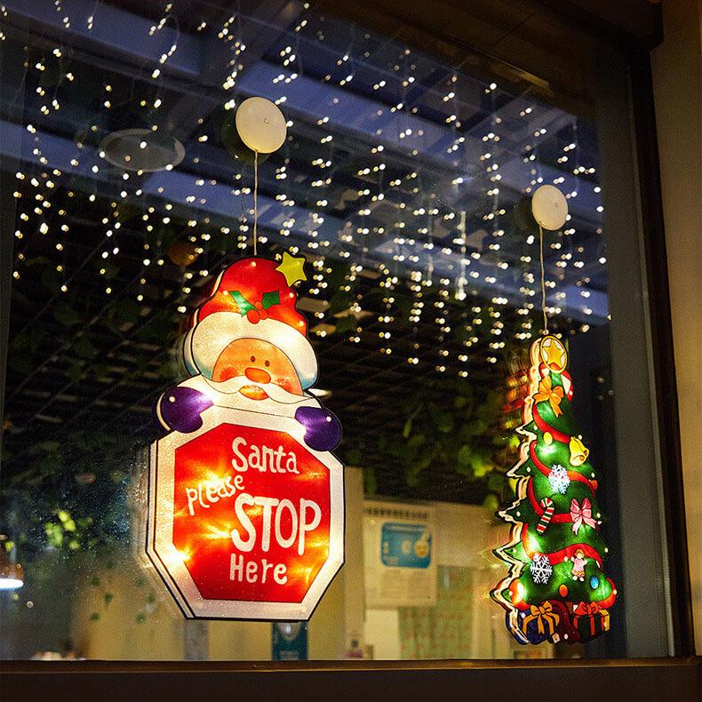 Maliben | Christmas Light Suction Cup Window Decoration Outdoor Holiday Ambient String Lights