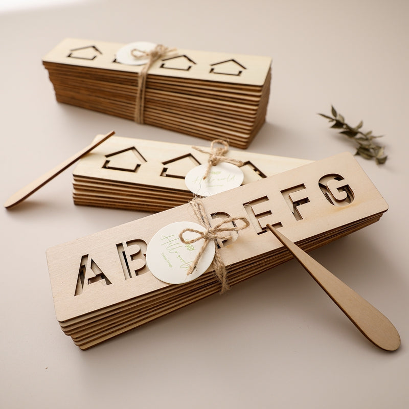 Maliben | Wooden Letters And Numbers Templates For Learning To Write
