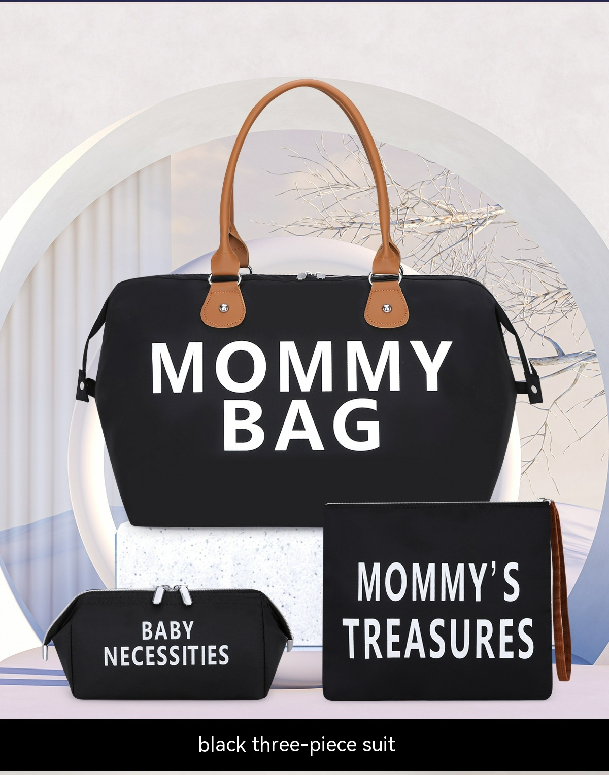Maliben | 3-Piece Diaper Bag Set – Large Diaper Bag For Baby Supplies