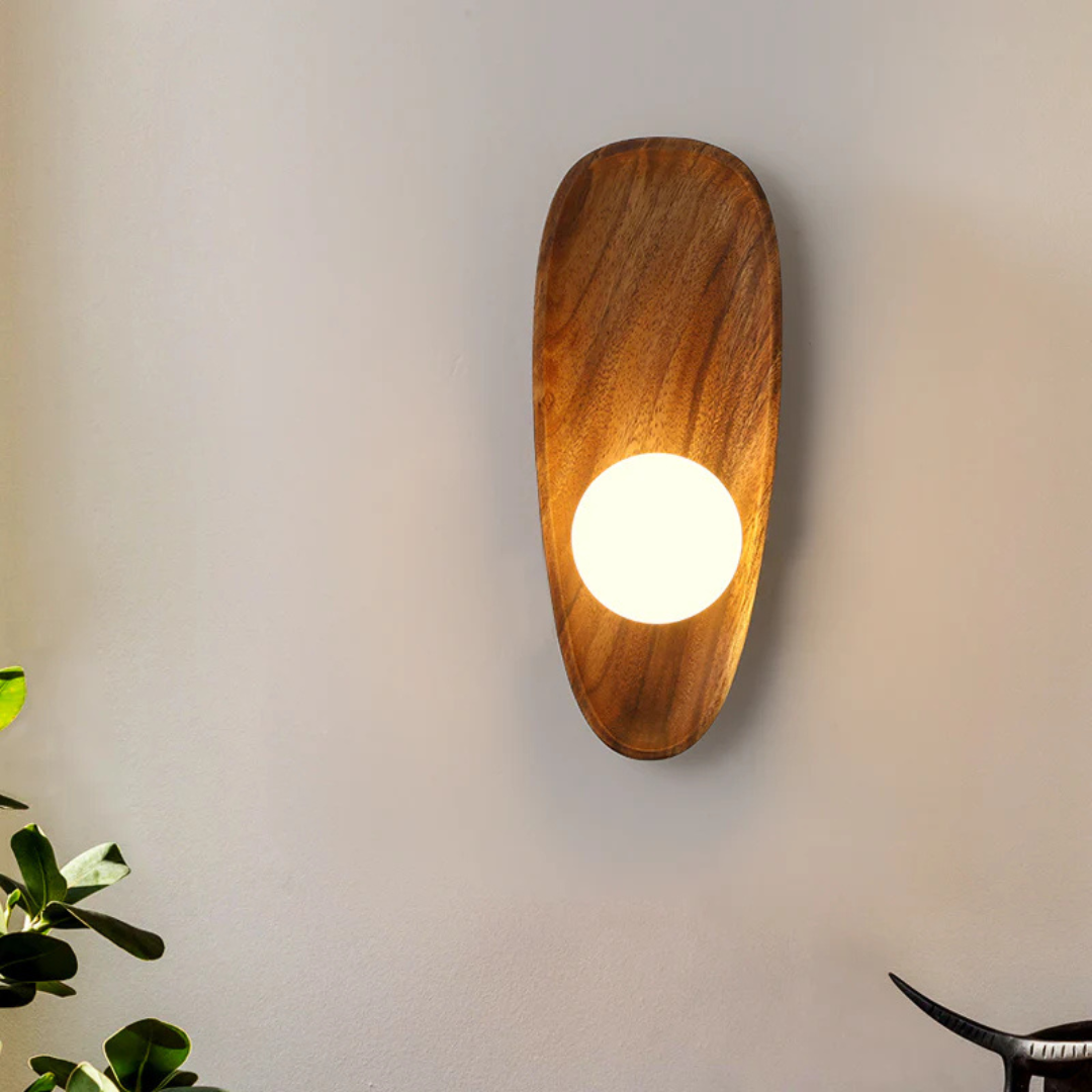 Maliben | Natural Wooden Led Wall Lamp
