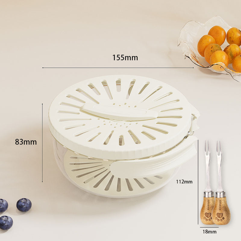 Maliben | Foldable Quick-Drain Basket With Rotating Lid