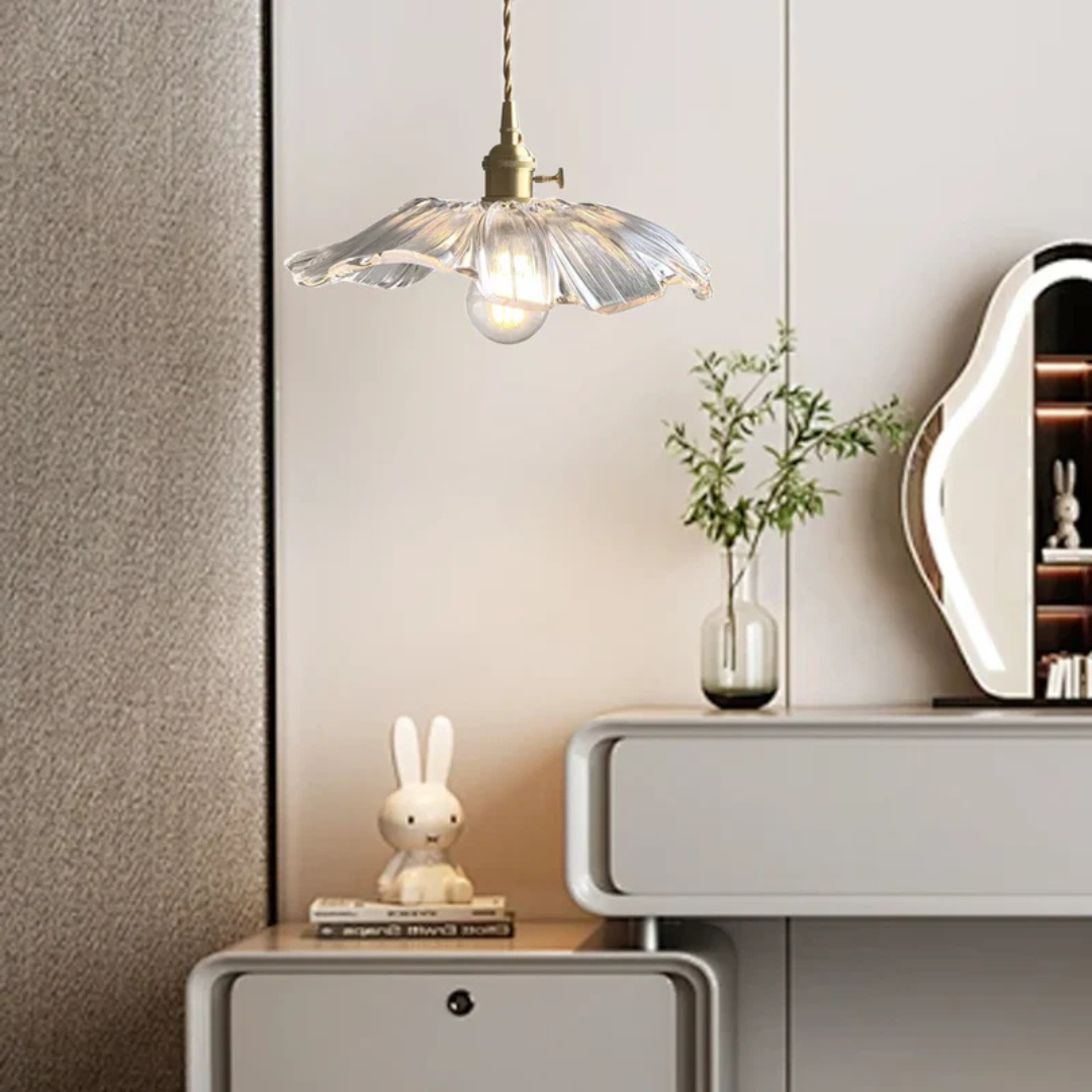 Maliben | Retro Lotus Glass Pendant Lamp