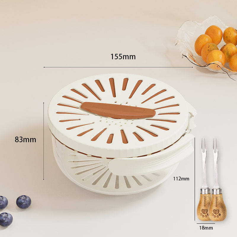 Maliben | Foldable Quick-Drain Basket With Rotating Lid
