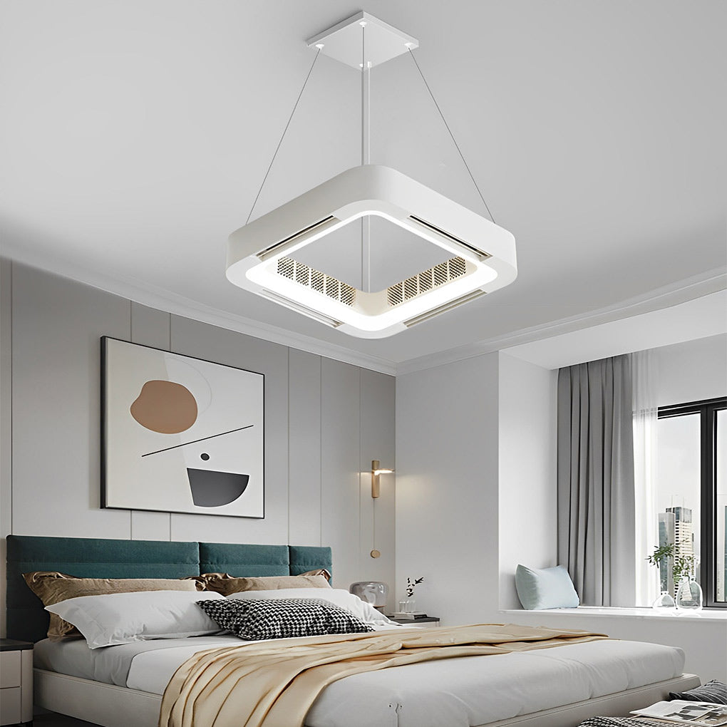 Maliben | Modern Blade-Less Ceiling Fan With Led Lighting And Chandelier