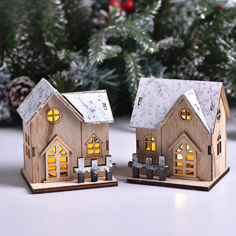 MAliben | Frostglitter Christmas Lanterns - Enchanting House-Shaped Christmas Decoration For a Magical Atmosphere