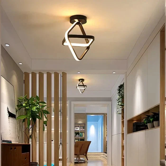 Maliben | Modern Led Ceiling Lamp With Double Ring Design - Twilight Rings