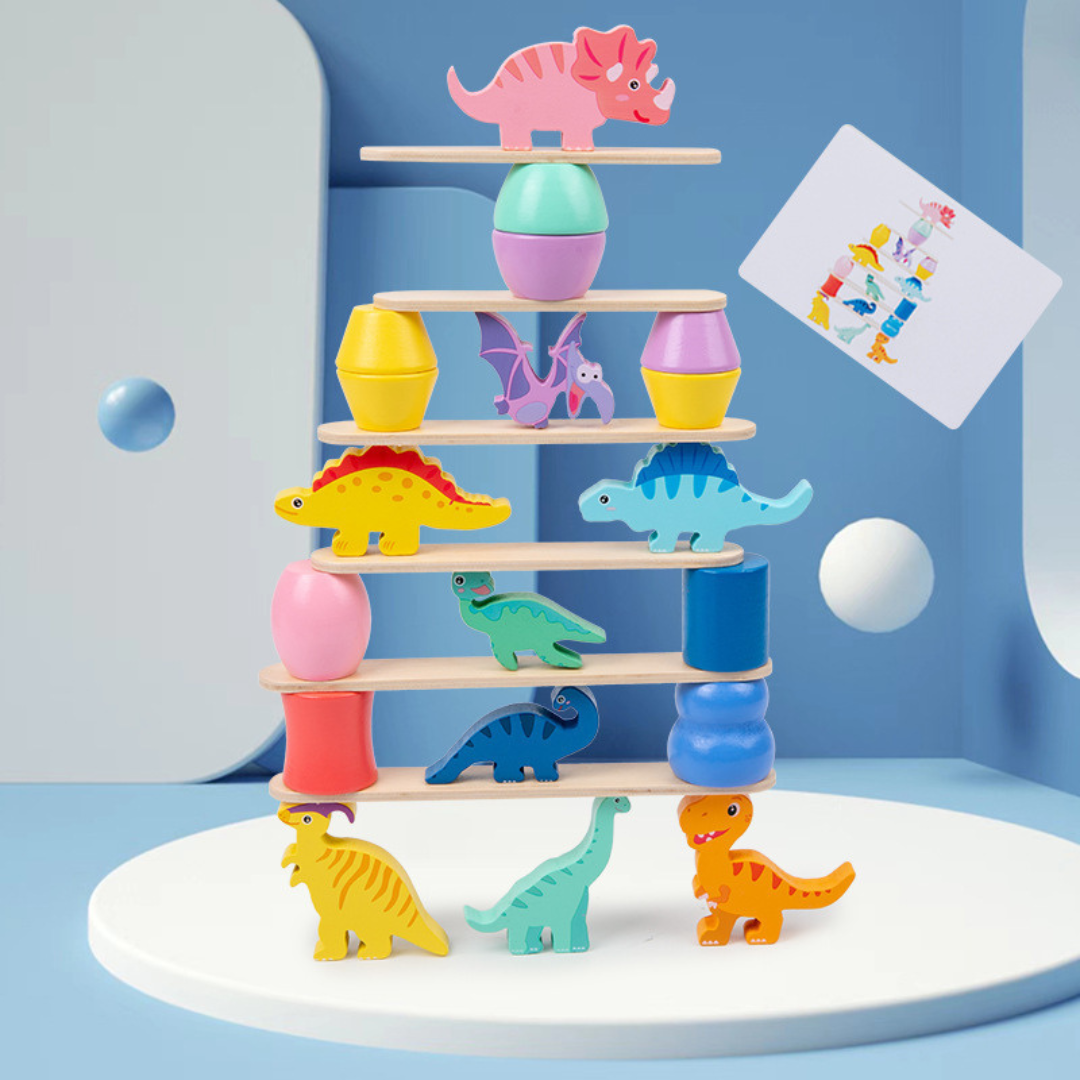 Maliben | Montessori Dinosaur Stacking Game