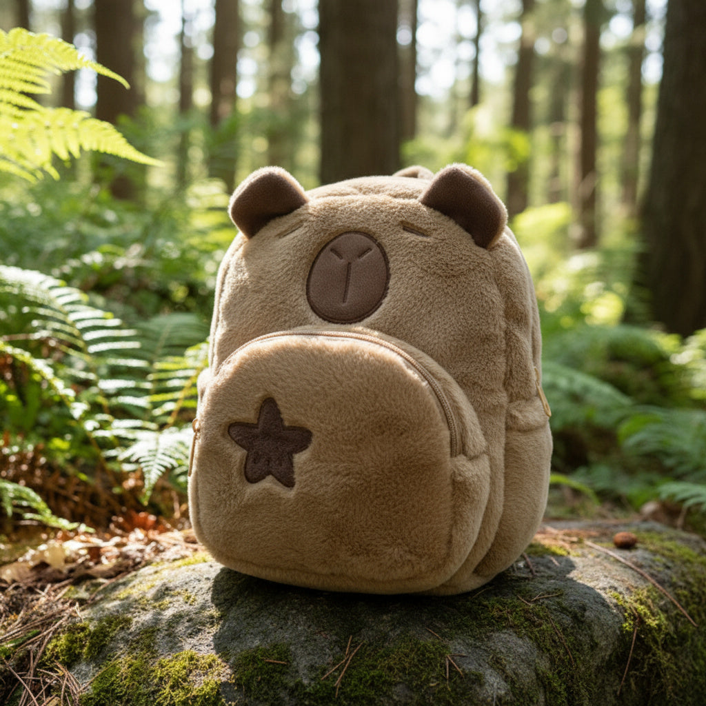 Maliben | Capybara Cute Plush Kids Backpack
