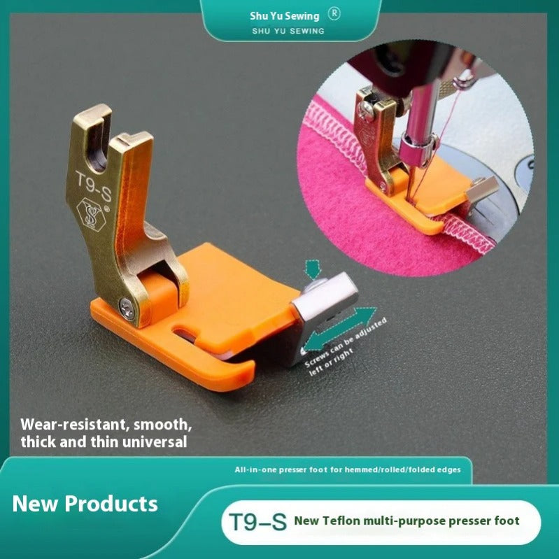Maliben | Adjustable Teflon Hemming Foot For Home Sewing Machines