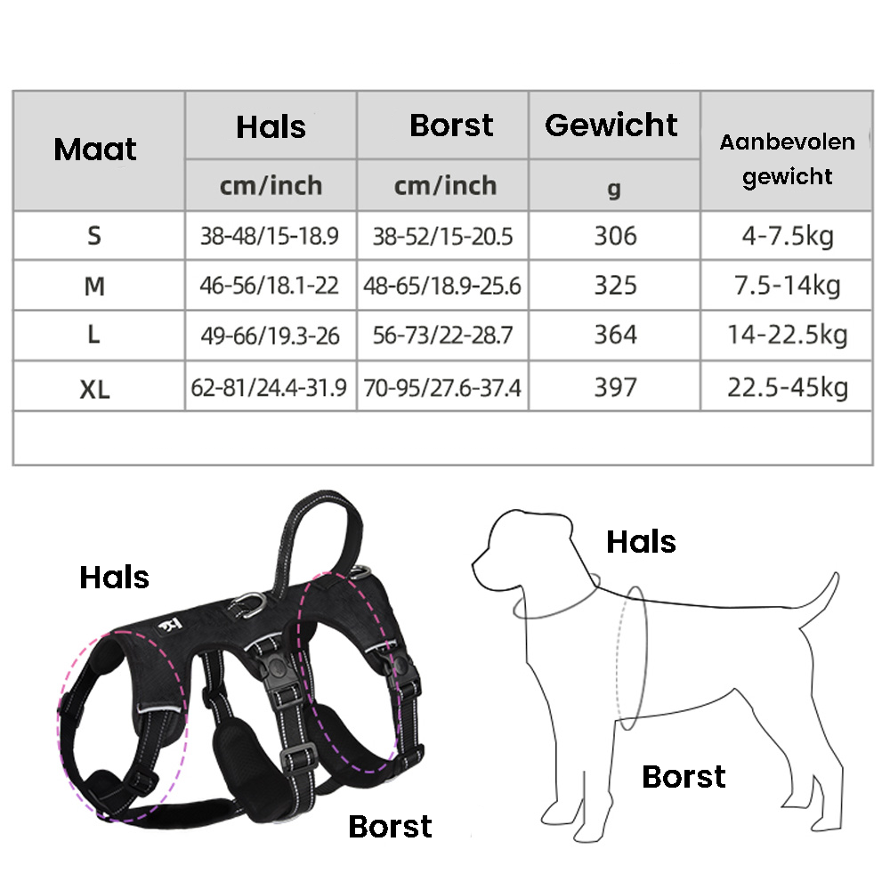Maliben | Reflective Anti-Pull Dog Harness - Gripguard