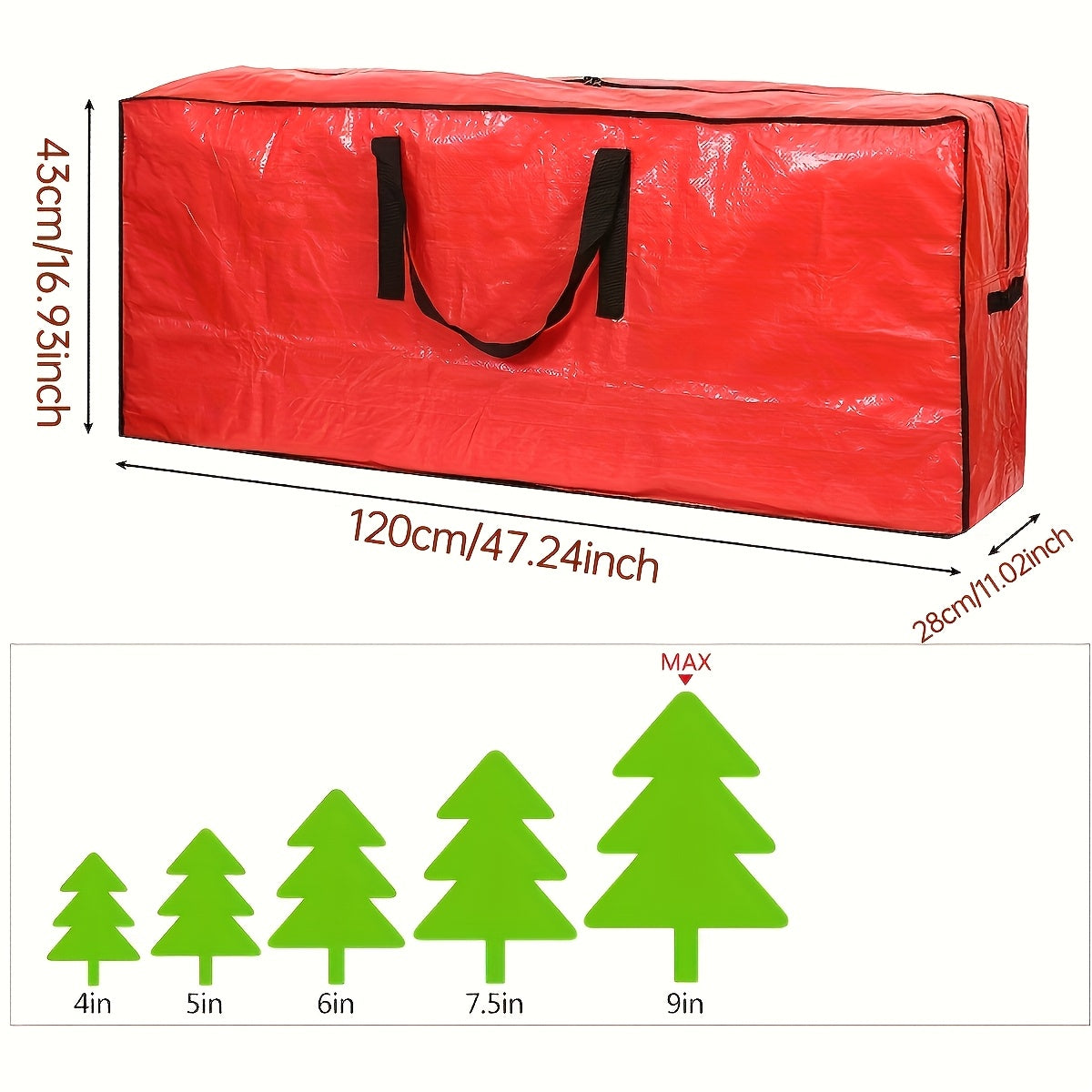 Maliben | Large Storage Bag For Artificial Christmas Trees – Waterproof And Durable Polyester Model Treetote