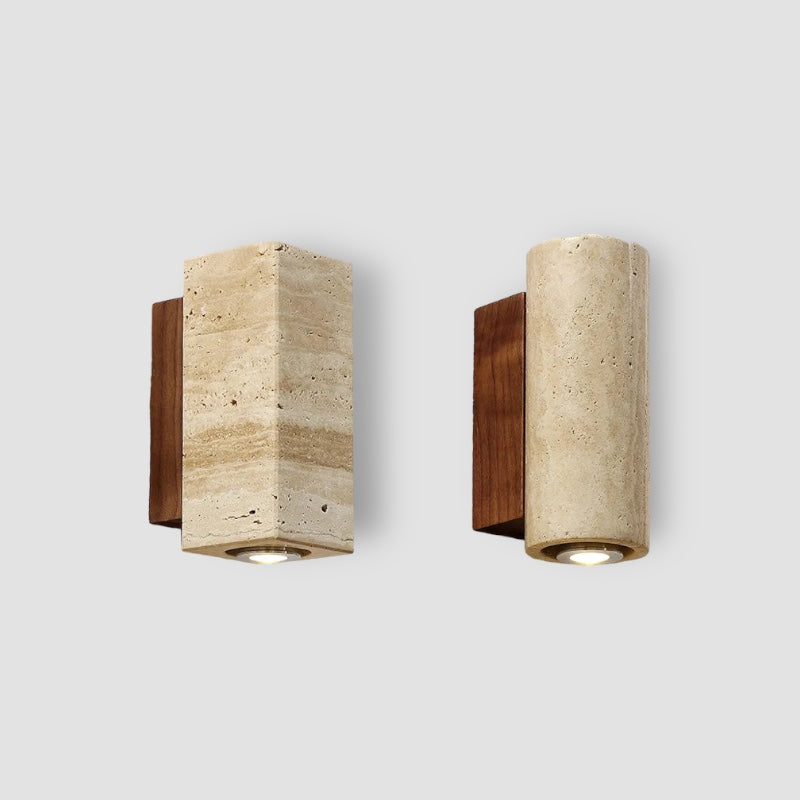 Maliben | Modern Natural Led Wall Lamp Made Of Travertine