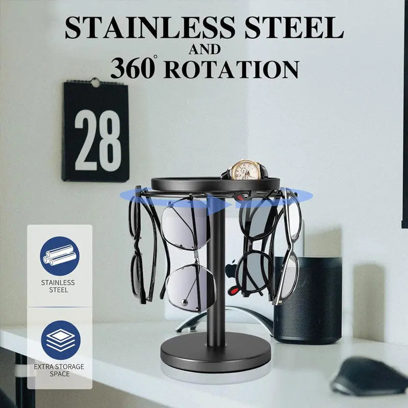 Maliben | 360° Redatable Glasses Stand – Stylish Organizer For Glasses & Accessories