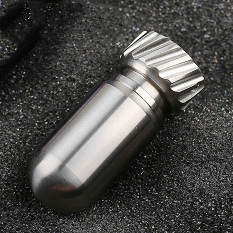 Maliben | Portable Waterproof Titanium Alloy Pillbox, For Outdoor, Camping, Traveling