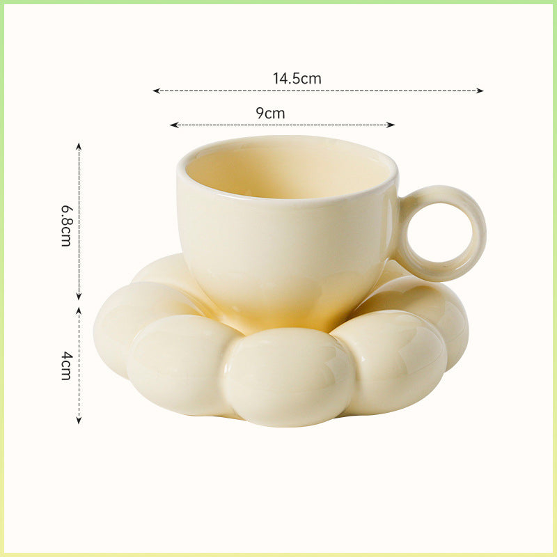 Scandinavian Ins Windmill Flower Coffee Cup Ceramic Set