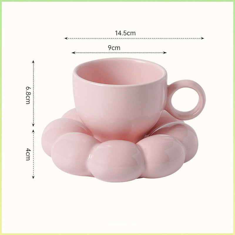 Scandinavian Ins Windmill Flower Coffee Cup Ceramic Set