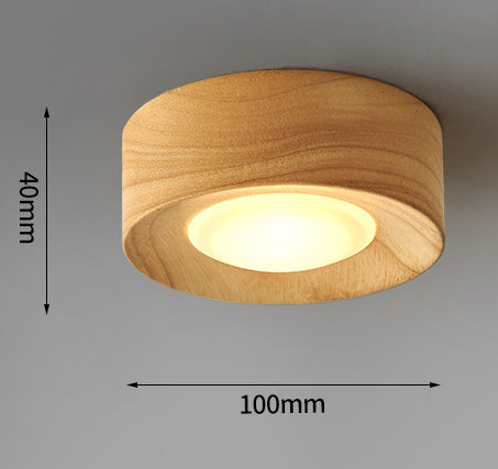 Chinese Style Entry Luxury Walnut Wood Dressed Downlight Vintage Living Room Lamp