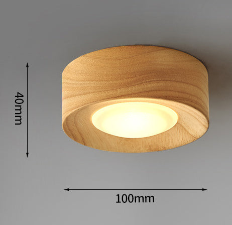 Chinese Style Entry Luxury Walnut Wood Dressed Downlight Vintage Living Room Lamp