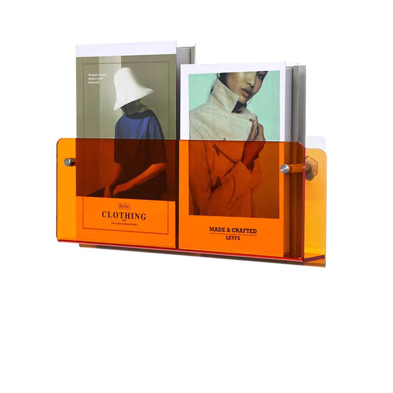 Acrylic Transparent Display Rack Wall-Hanging Bookshelf Wall Storage Shelf