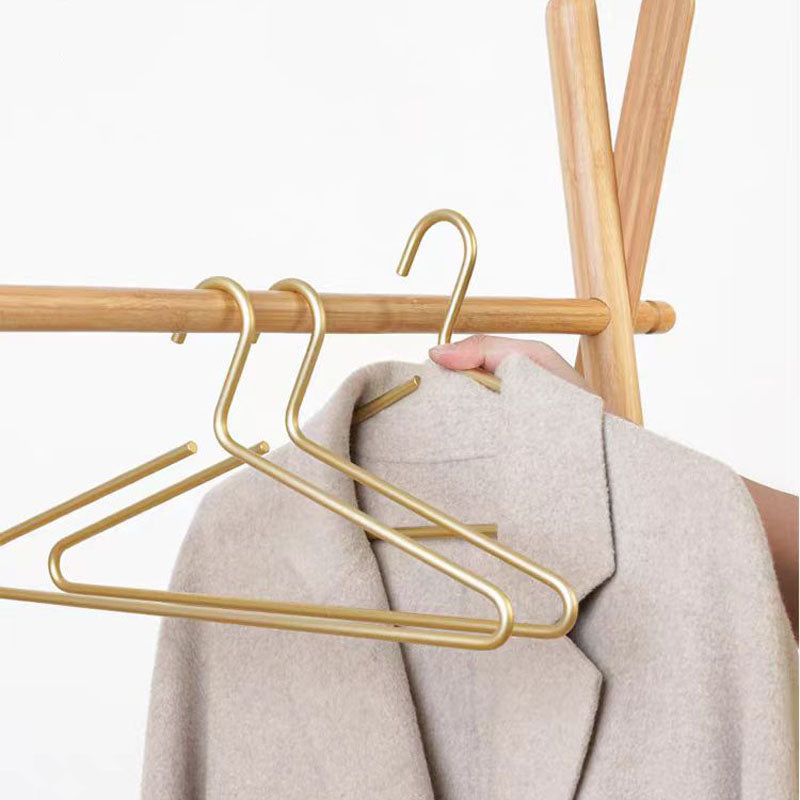 Space Aluminum Alloy Clothes Hanger Solid Matte Gold Clothes Hanger