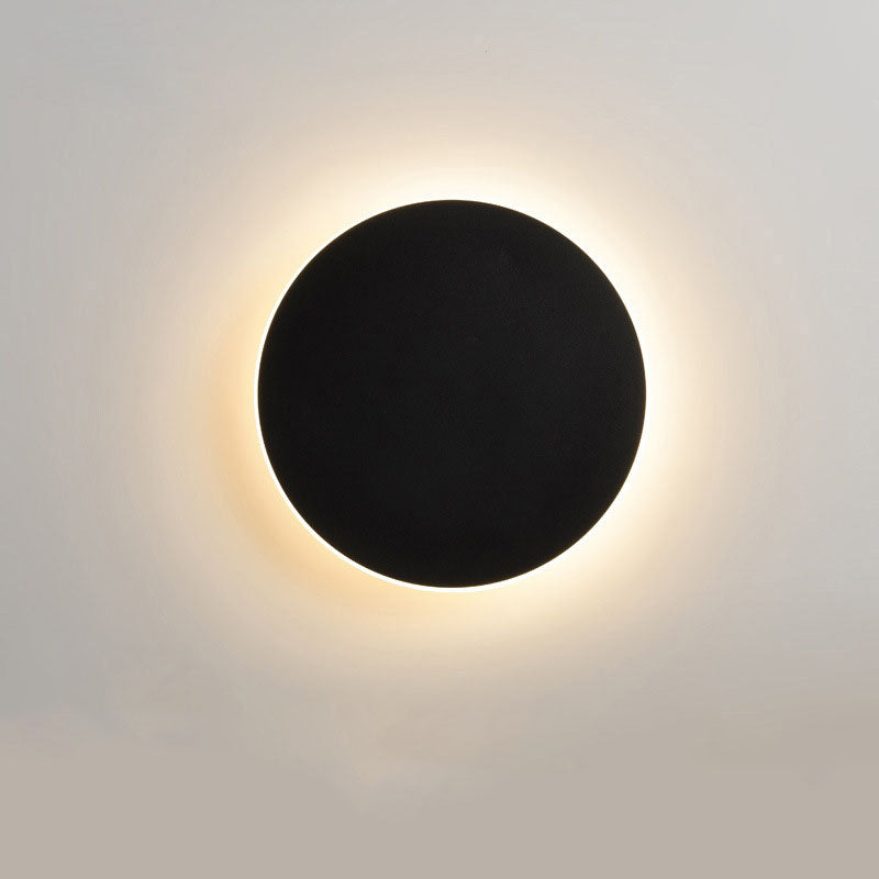 Bedroom Bedside Lamp Corridor Staircase Entrance Induction Lamp Solar Eclipse High-Grade Round Wall Lamp